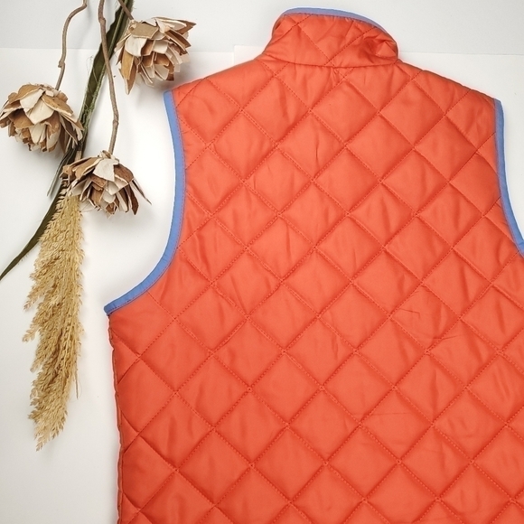Charleston Threads Orange Blue Light Puffer Vest S - Picture 5 of 10
